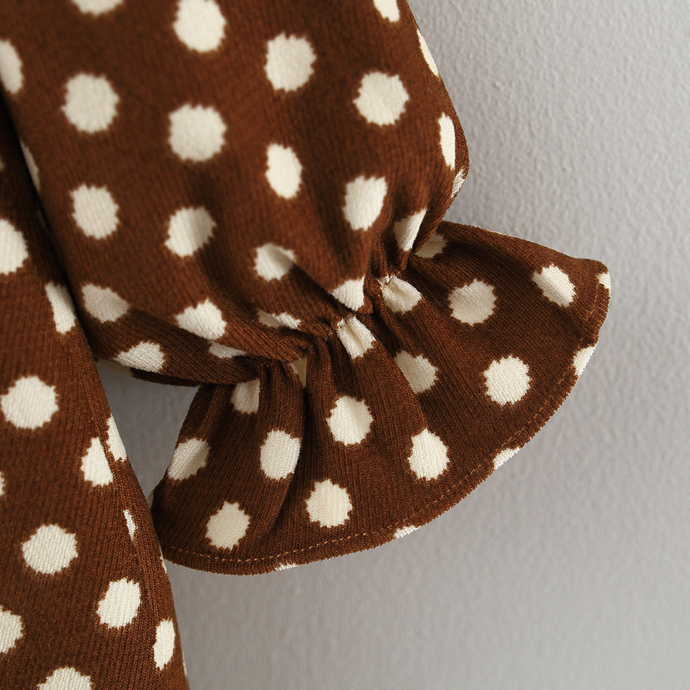 Polka Dot Doll Collar Dress