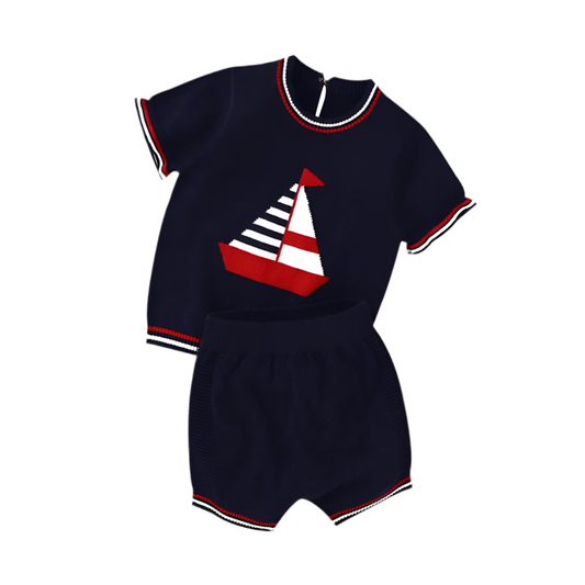 Summer Baby Clothes Set – Short Sleeve Top & Pants (Boys 2pcs)