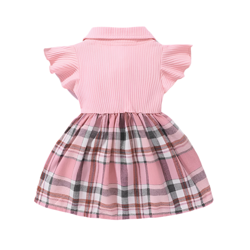 Baby Girl Summer Princess Dress – Pink Stripes & Bow Detail