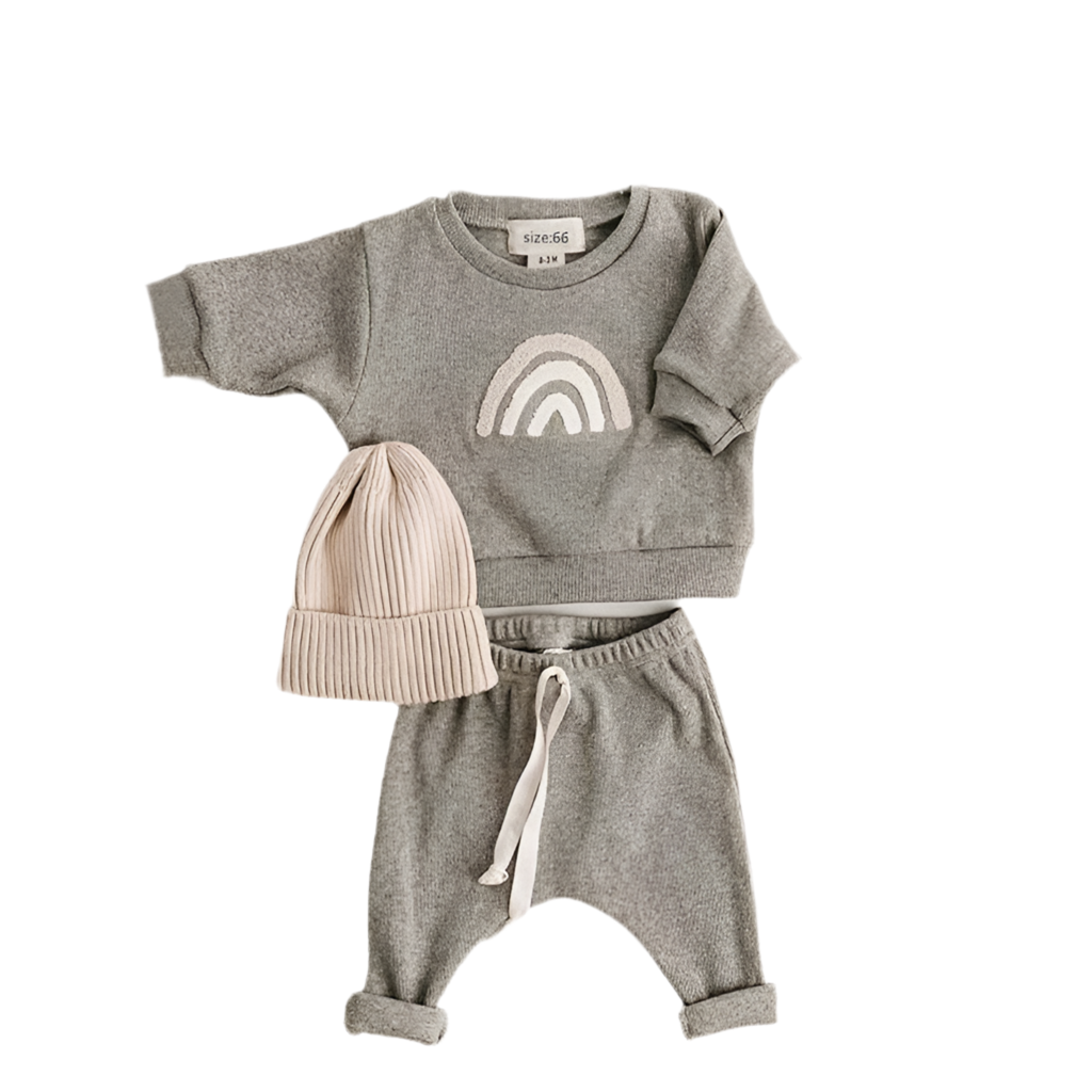 Kids Clothes Set – Casual Tops & Loose Trousers (Unisex, 2pcs)