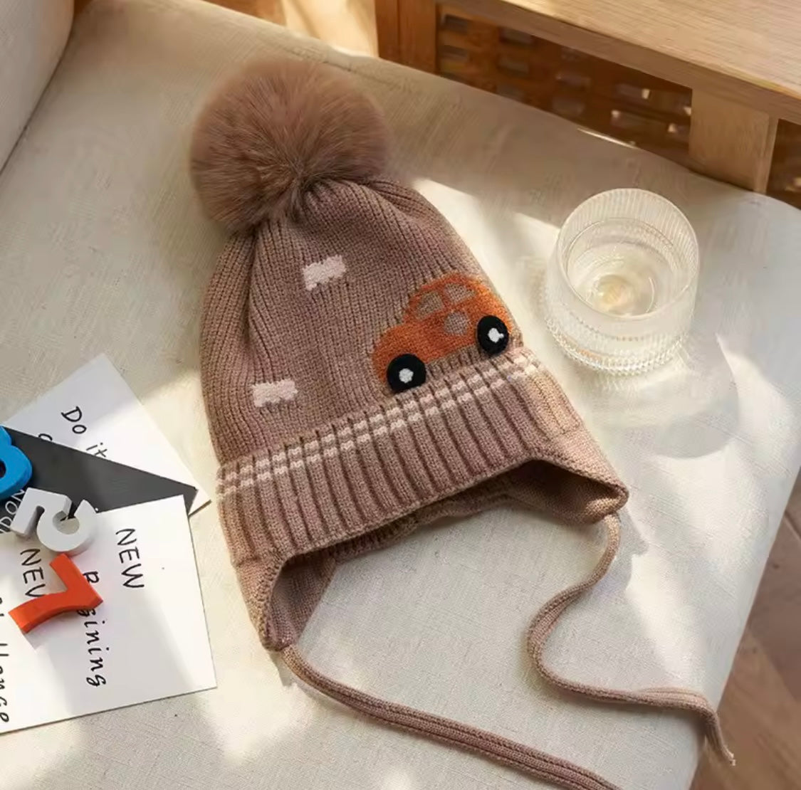 Winter Baby Boy Knitted Hat with Earflaps – 1-4Y