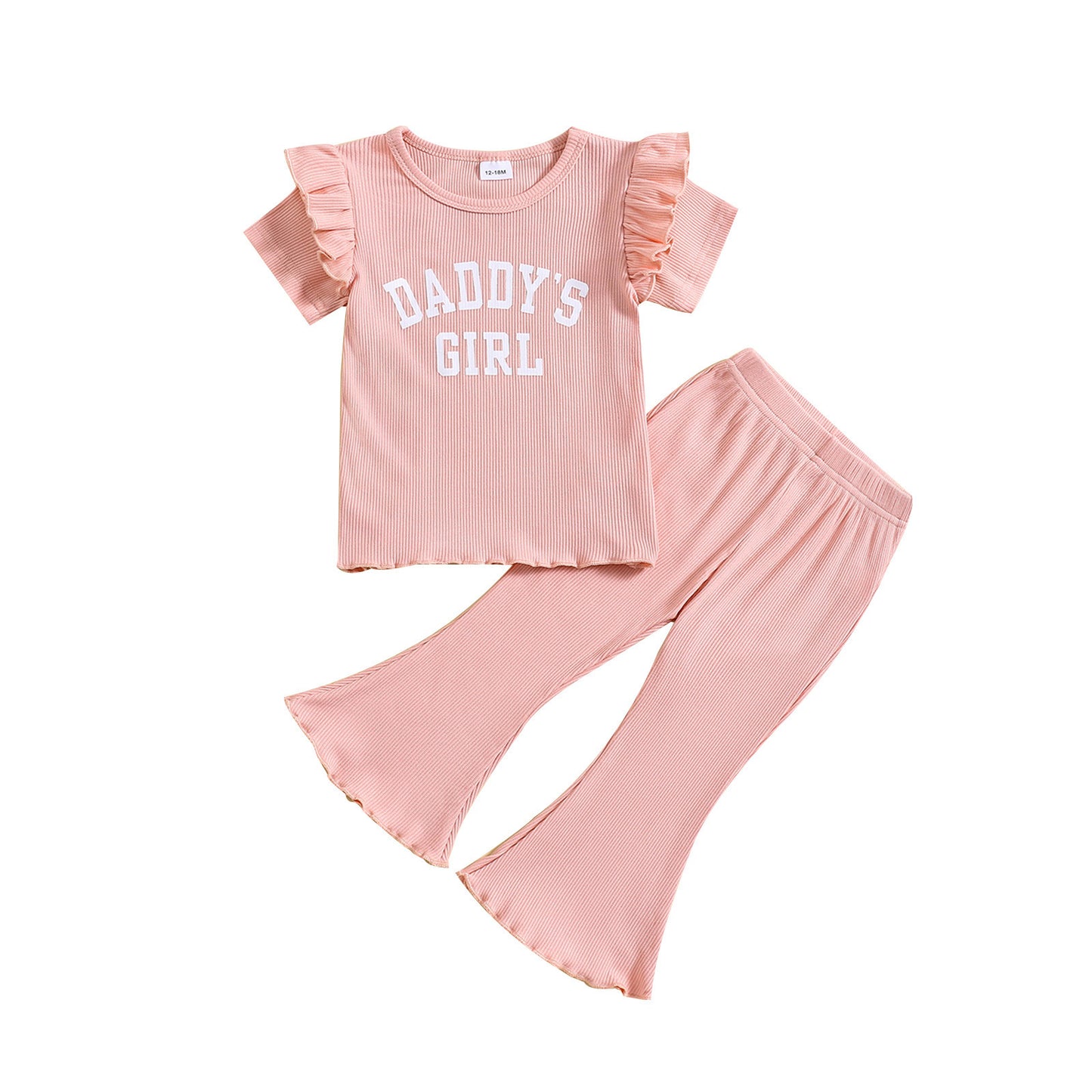 Girls’ Printed Puff Sleeve Short Pyjama Set – 2 Piece