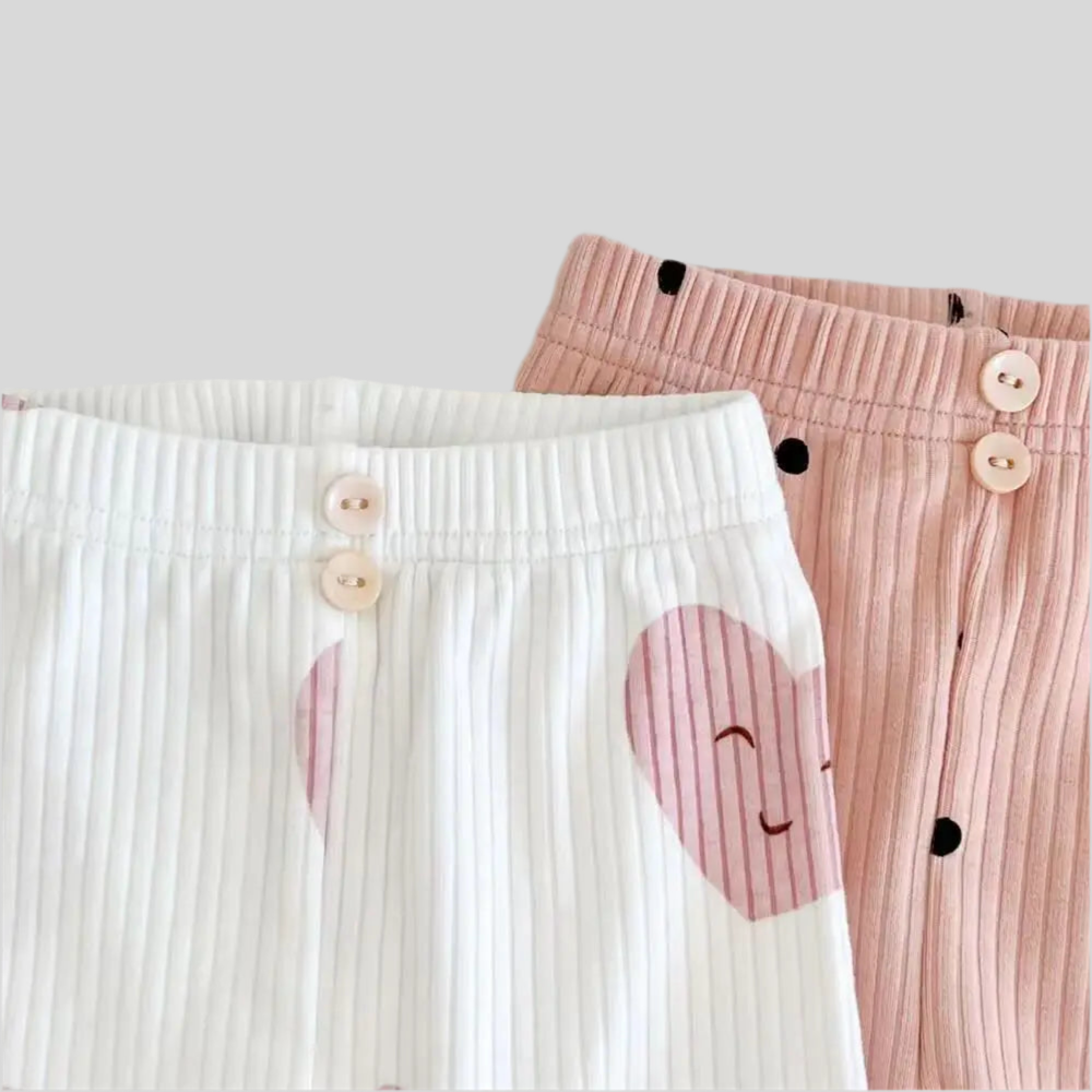 Little Girls Ice Silk Pajama Set – 2 Piece Sleepwear
