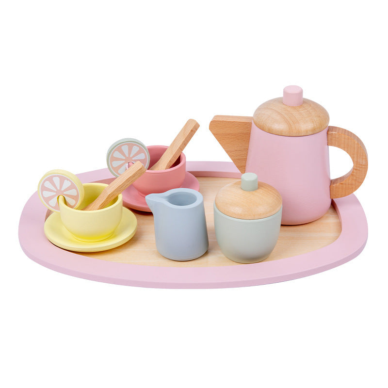Wooden Children’s Tea Set – Pretend Play House Toy (Combination Set)