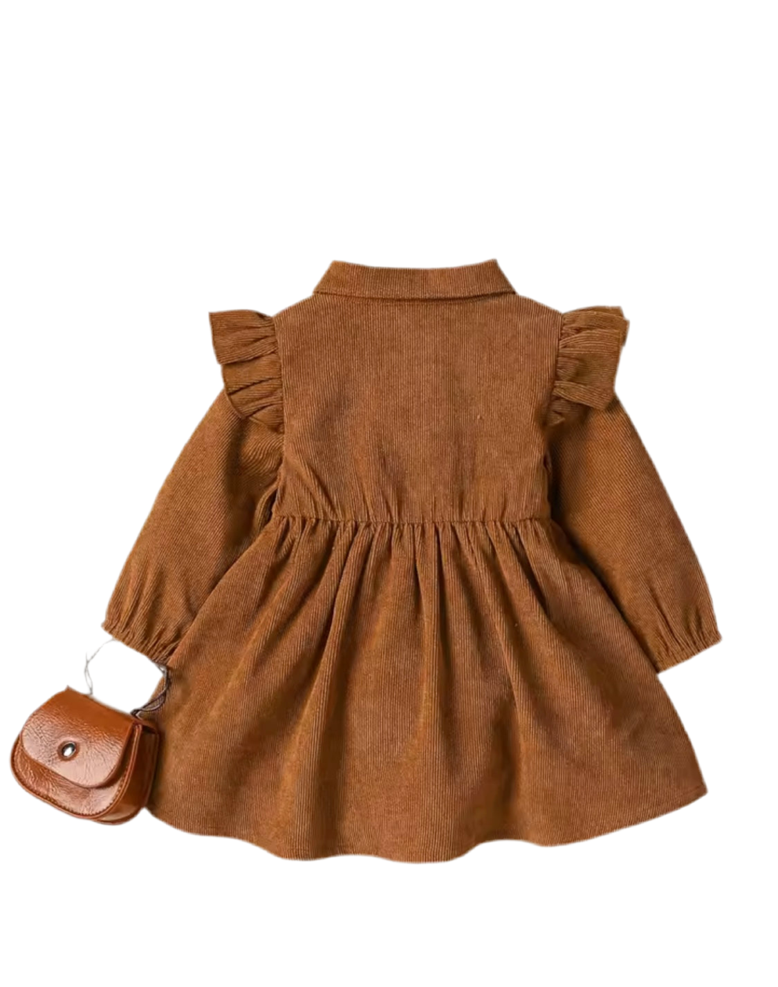 Baby Girls Long Sleeve Turn-down Collar Dress (1–3Y)