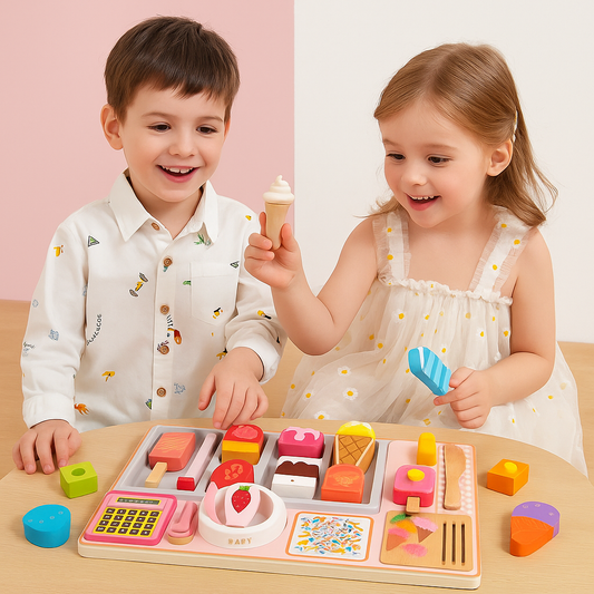 Ice Cream Candy Shop Set – Pretend Play Wooden Toy