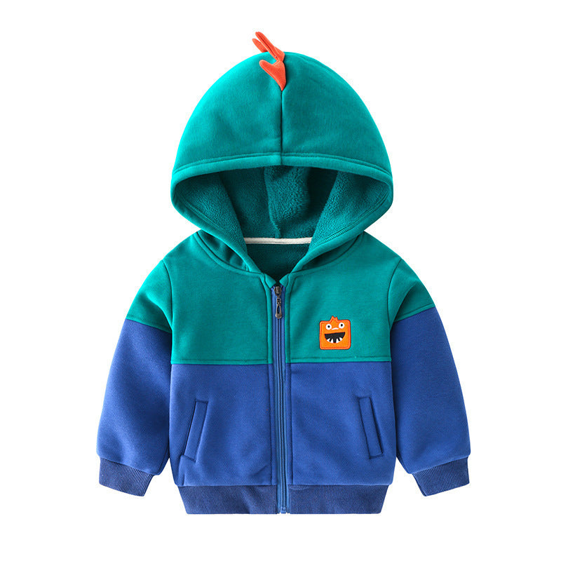 Boys’ Cozy Hooded Fleece Sweater – Soft Cotton Warmth