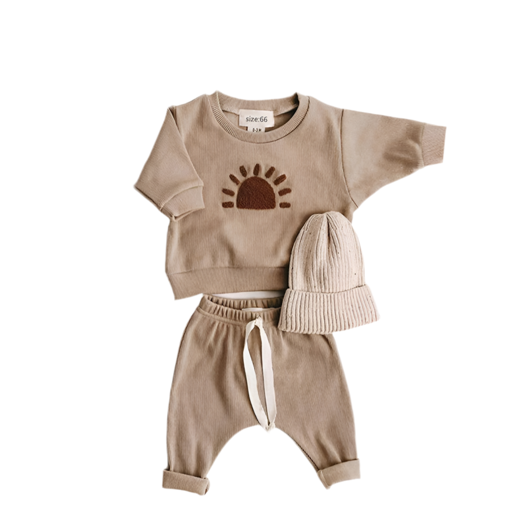 Kids Clothes Set – Casual Tops & Loose Trousers (Unisex, 2pcs)
