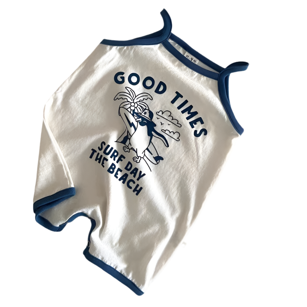 Summer Baby Sleeveless Sling Romper – Cartoon Print