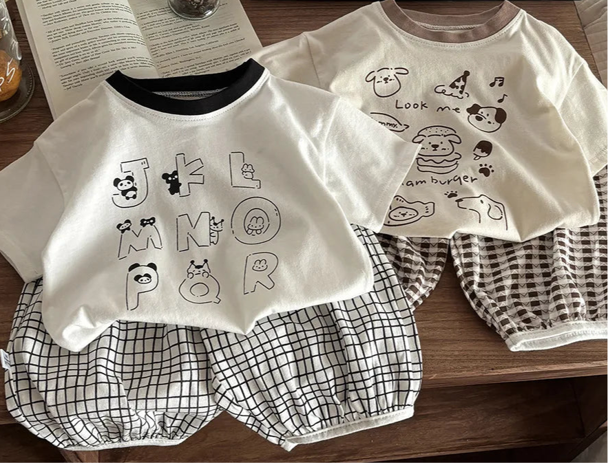 Children’s Plaid Two-Piece Summer Set