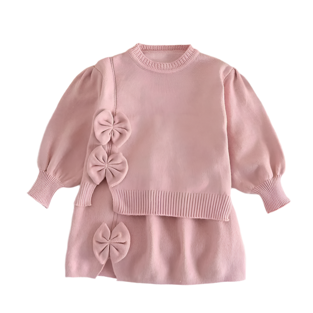 Toddler Girls Winter Sweater & Skirt Set – Sweet Knitwear Outfit