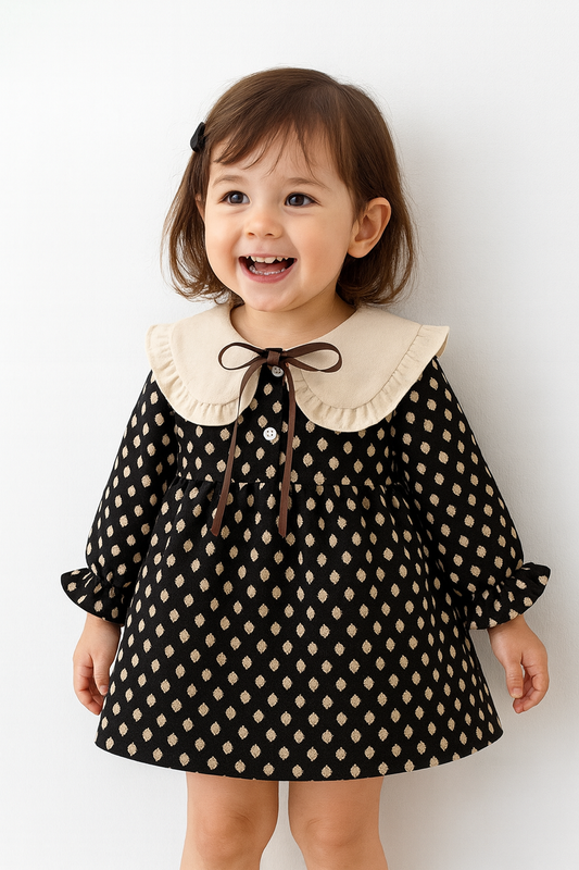 Polka Dot Doll Collar Dress