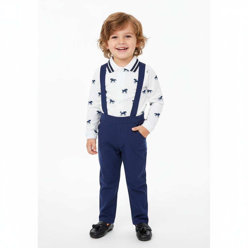 Infant & Toddler Horse Print Gentleman Outfit (1–3Y)