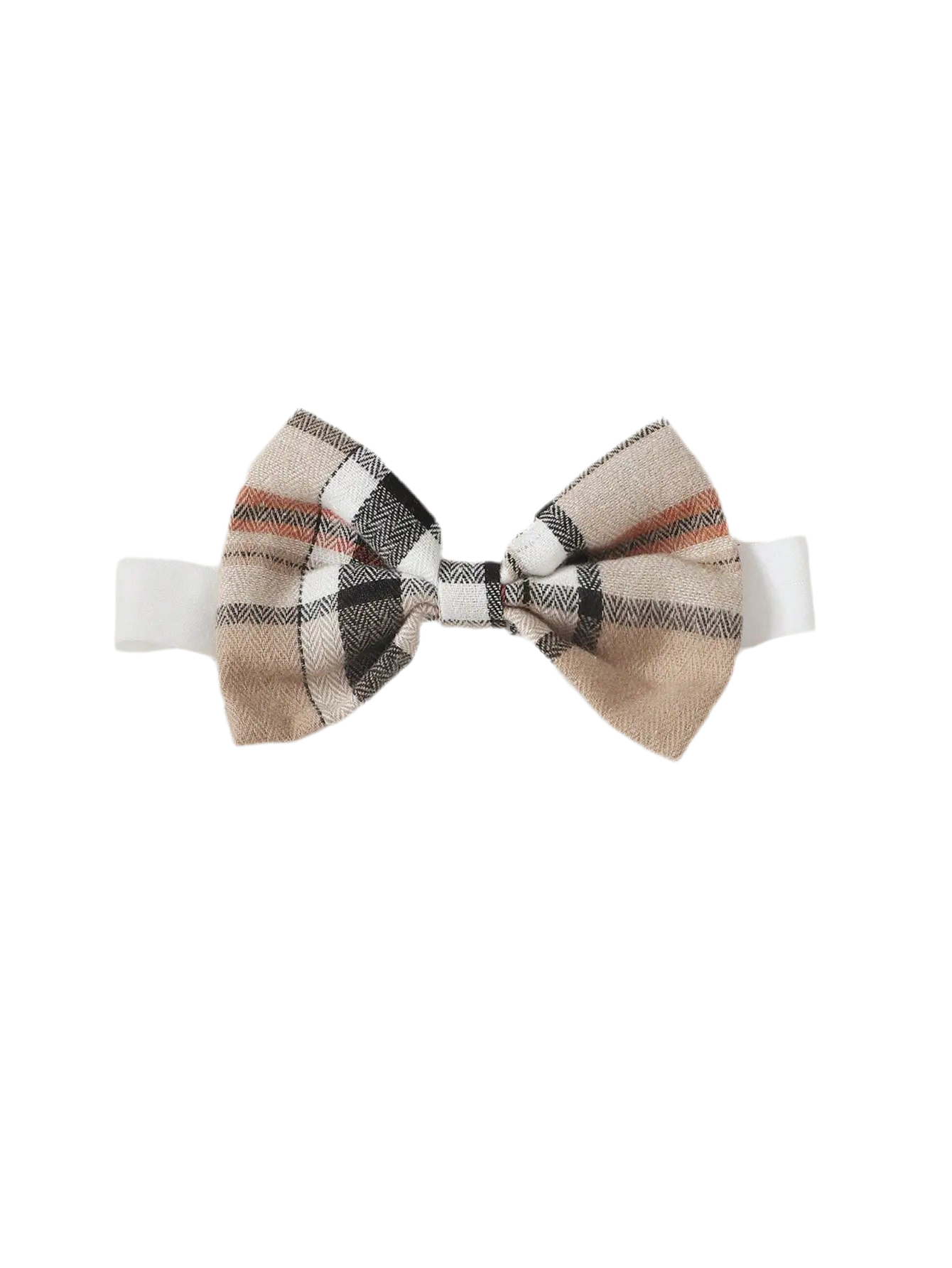 Baby Girl Apricot Long Sleeve Jumpsuit & Bow Grid Strap Skirt Set (0–18M)