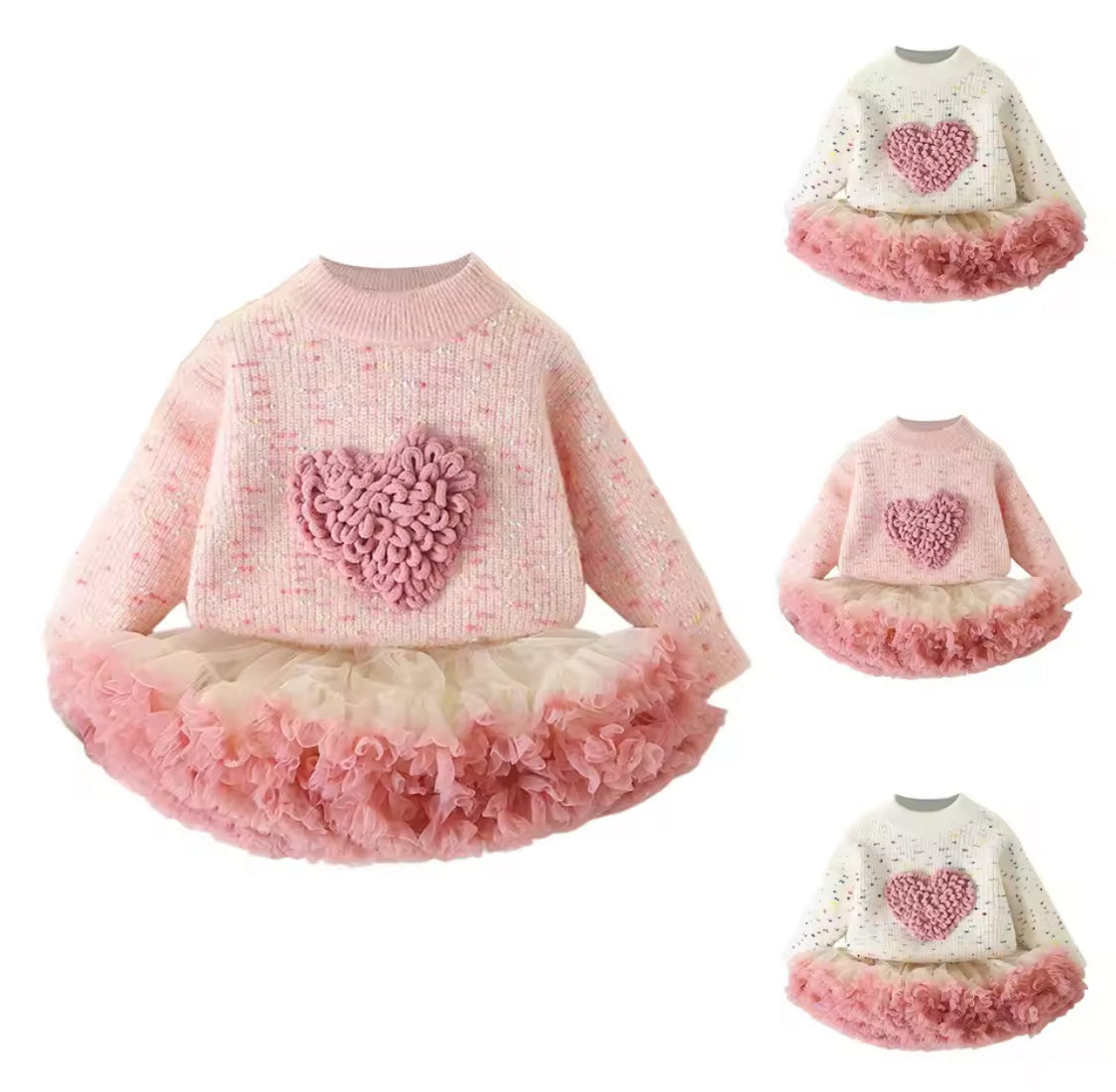 Girls 2-Piece Sweater & Skirt Set – Autumn Collection