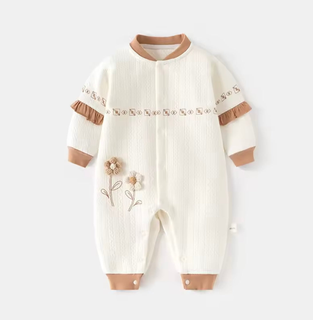 Warm Cotton Baby Romper – Autumn/Winter All-in-One Suit (Unisex)