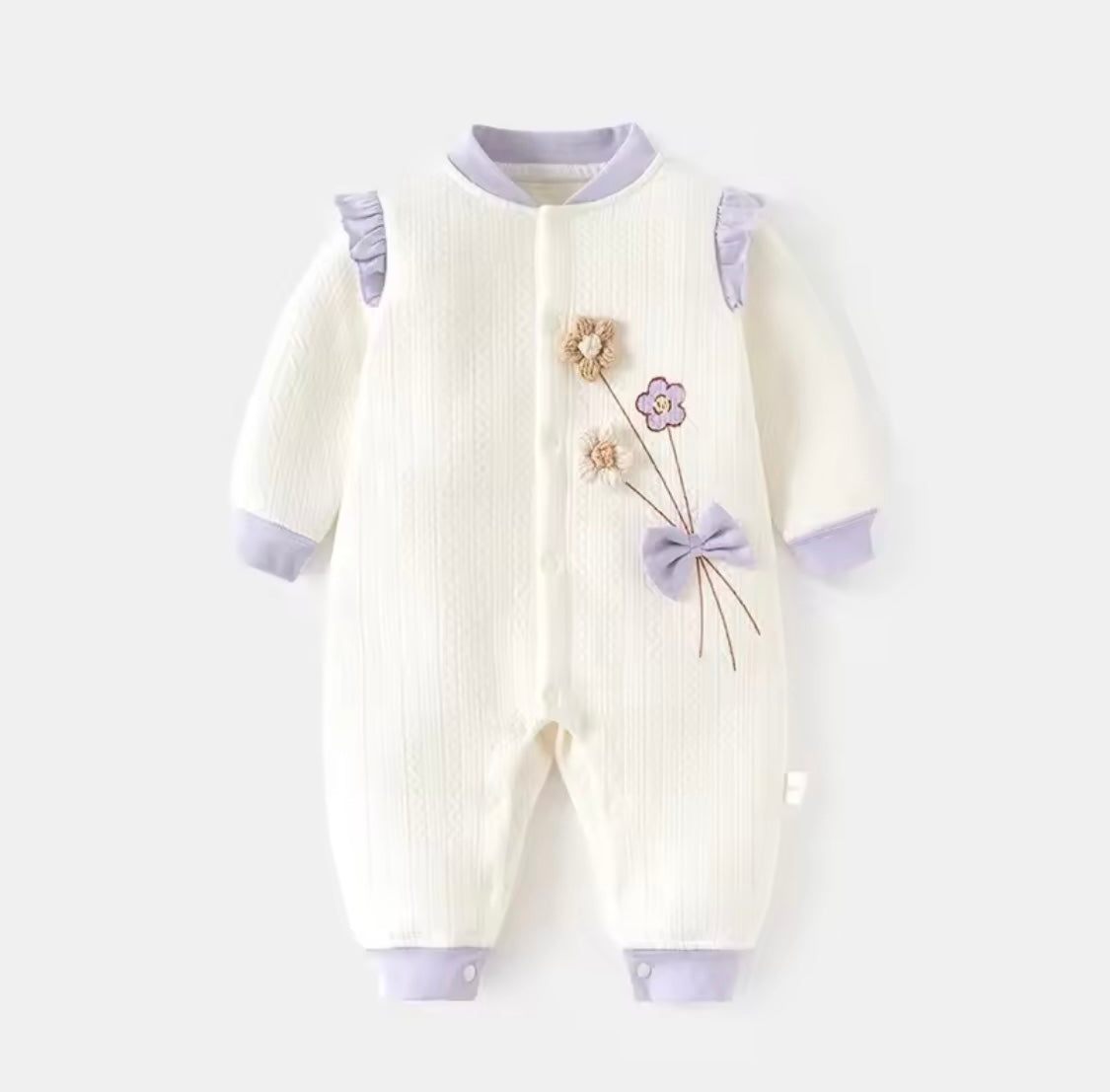 Warm Cotton Baby Romper – Autumn/Winter All-in-One Suit (Unisex)