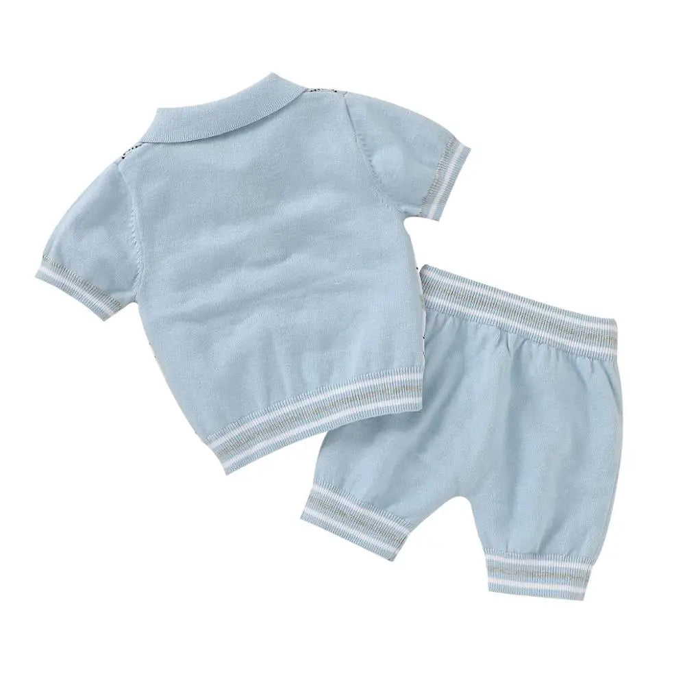 Summer Baby Clothes Set – Short Sleeve Top & Pants (Boys 2pcs)