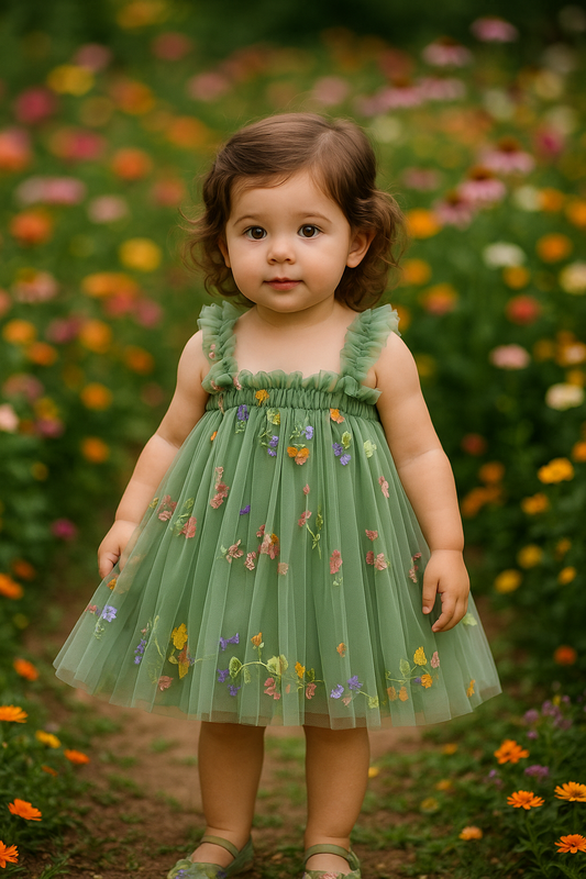 Embroidery Sweet Gauze Dress