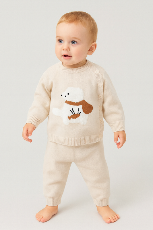 Children’s Knitted Sweater Set – Soft Cotton Comfort for Little Ones