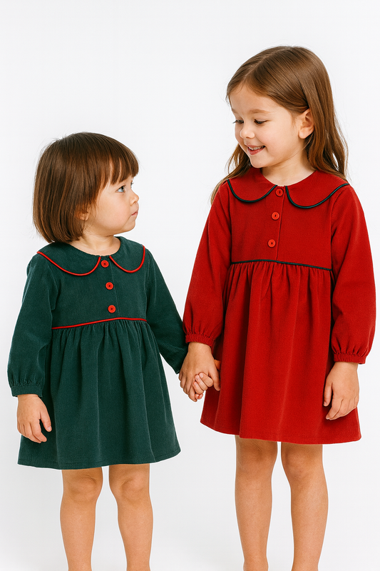 Girls’ Corduroy A-Line Princess Dress