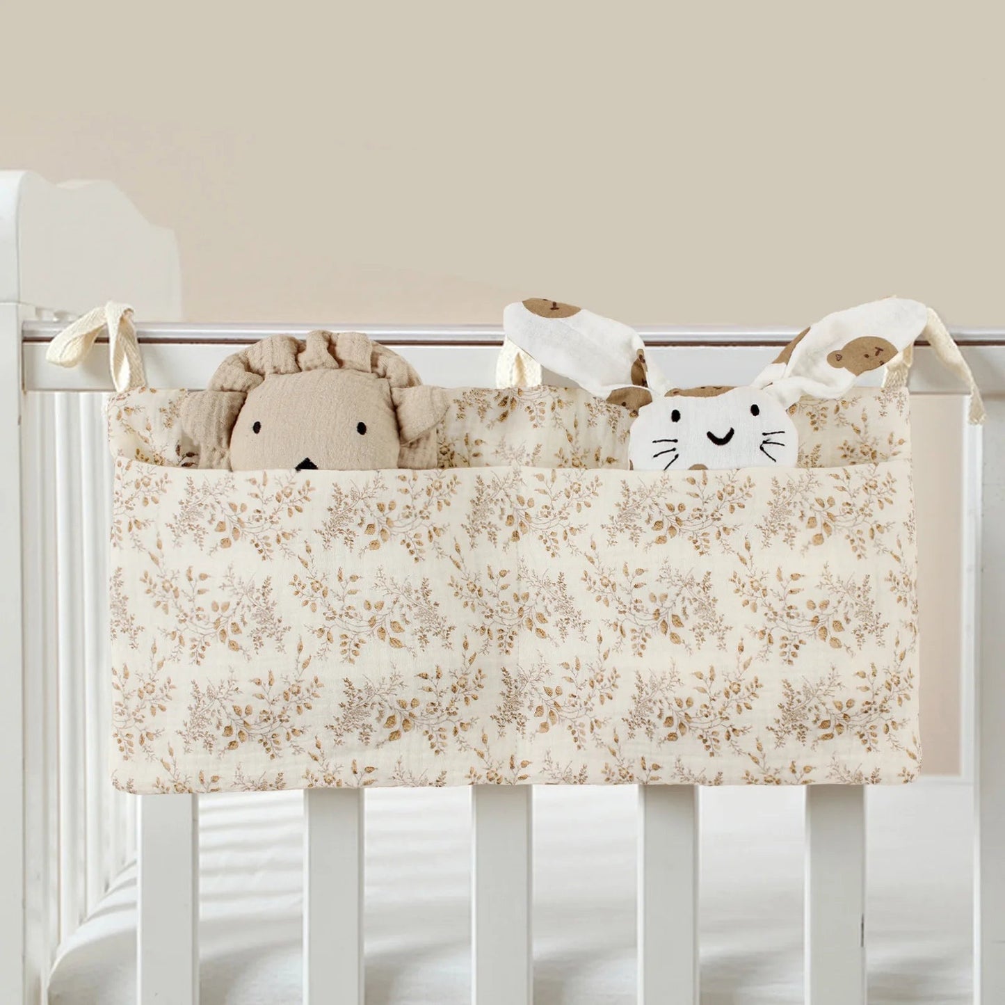 Baby Crib & Stroller Hanging Storage Bag – Dual Pocket Organizer