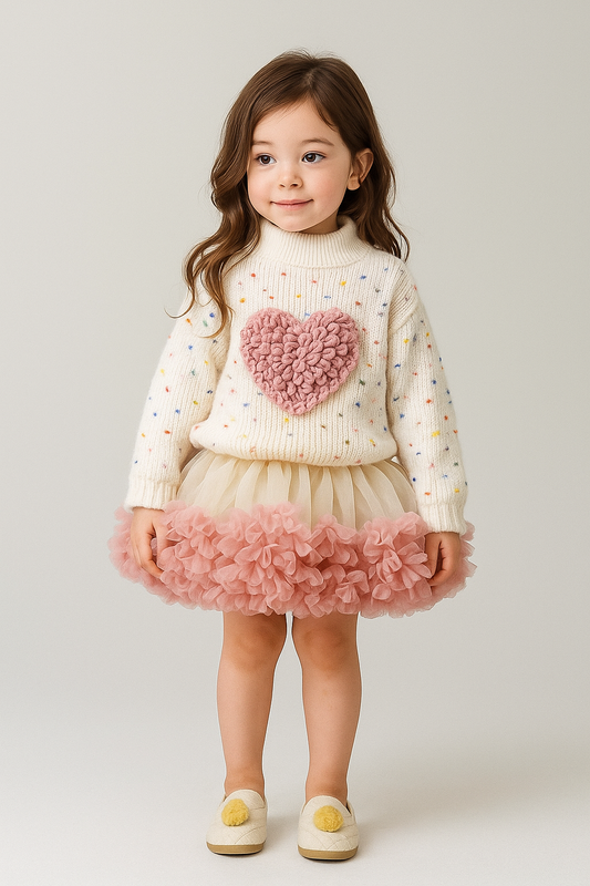 Girls 2-Piece Sweater & Skirt Set – Autumn Collection