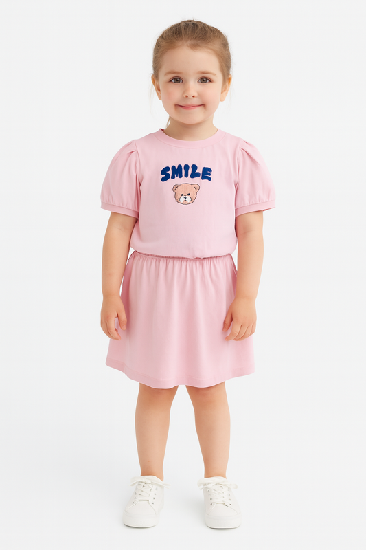 Girls’ Printed T-Shirt & Half Skirt Set