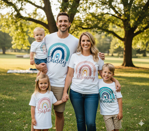 Rainbow Family Matching Outfits – T-Shirts & Bodysuits