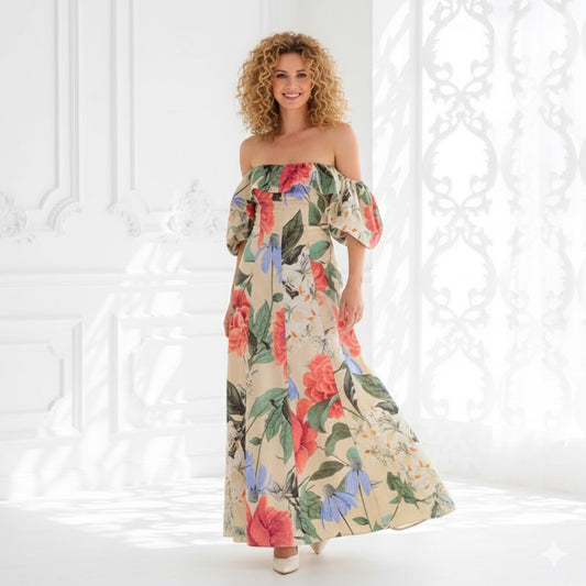 Women’s Off-Shoulder Bohemian Maxi Dress