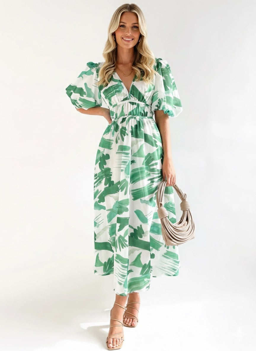Boho Floral Print Maxi Dress – Spring/Summer Women’s Fashion