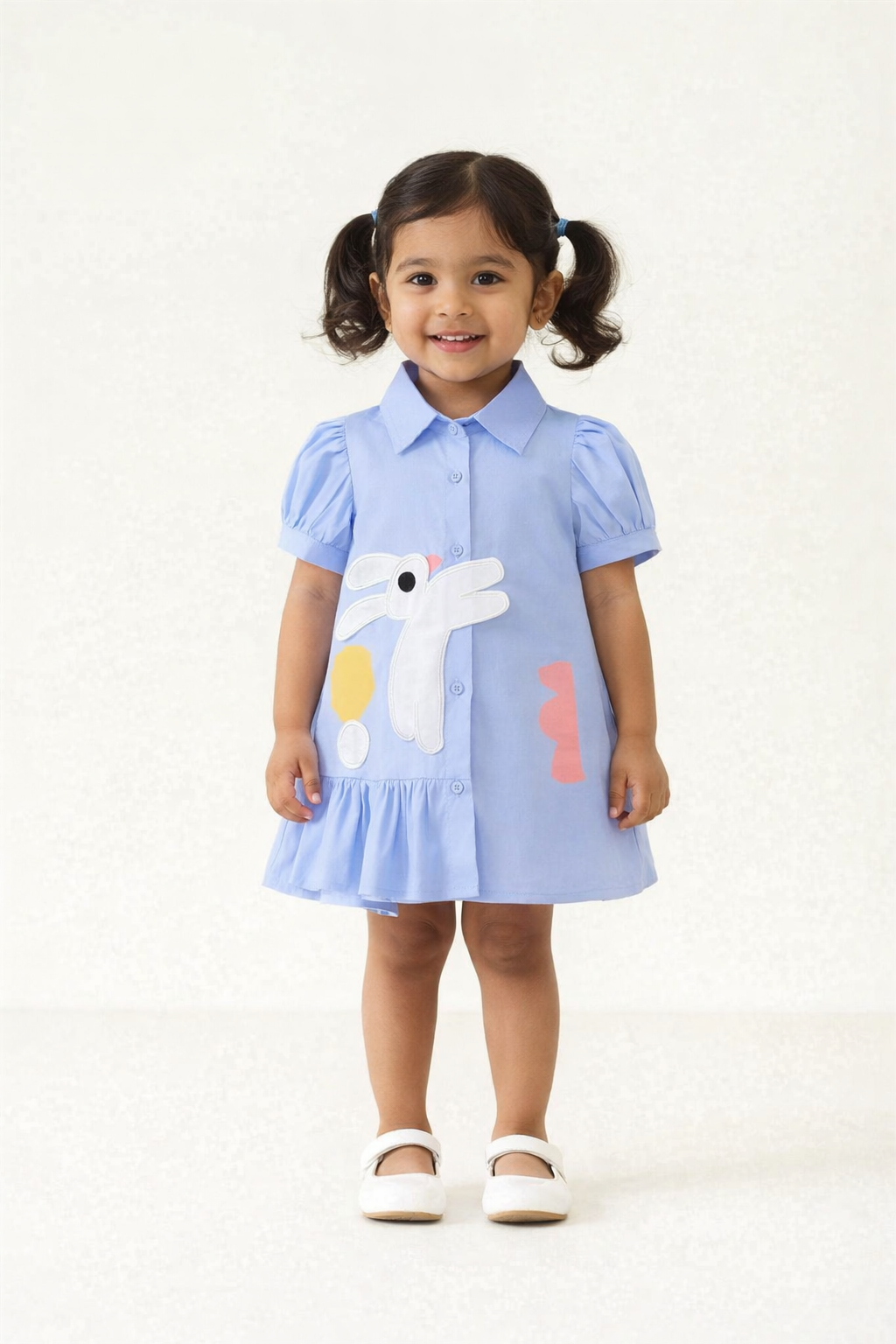 Girls Pink Rabbit Sweet Summer Dress