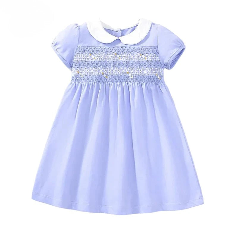 Girls Cotton Embroidered Dress