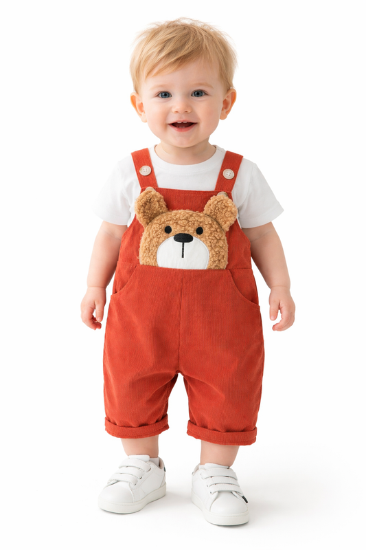 Baby Bear Overalls – Unisex Autumn Jumpsuit