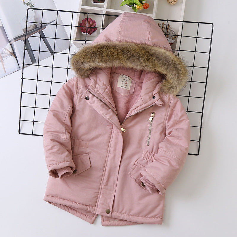 Fleece-Lined Hooded Padded Jacket – Boys & Girls