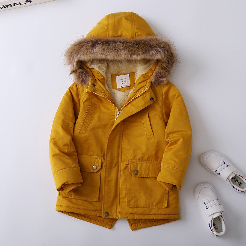 Fleece-Lined Hooded Padded Jacket – Boys & Girls