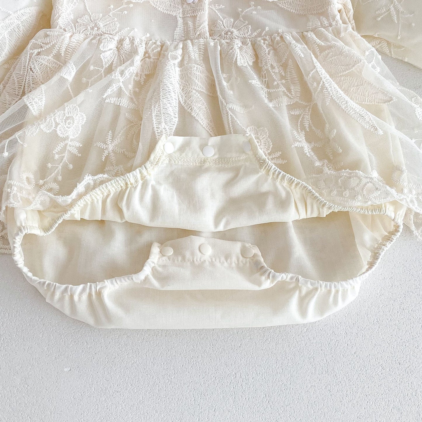 Princess Baby Romper Dress – Apricot Cotton Jumpsuit (0–2Y)