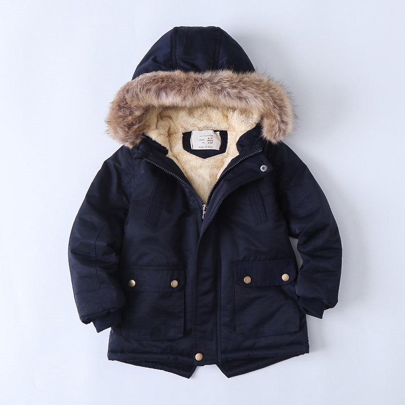 Fleece-Lined Hooded Padded Jacket – Boys & Girls