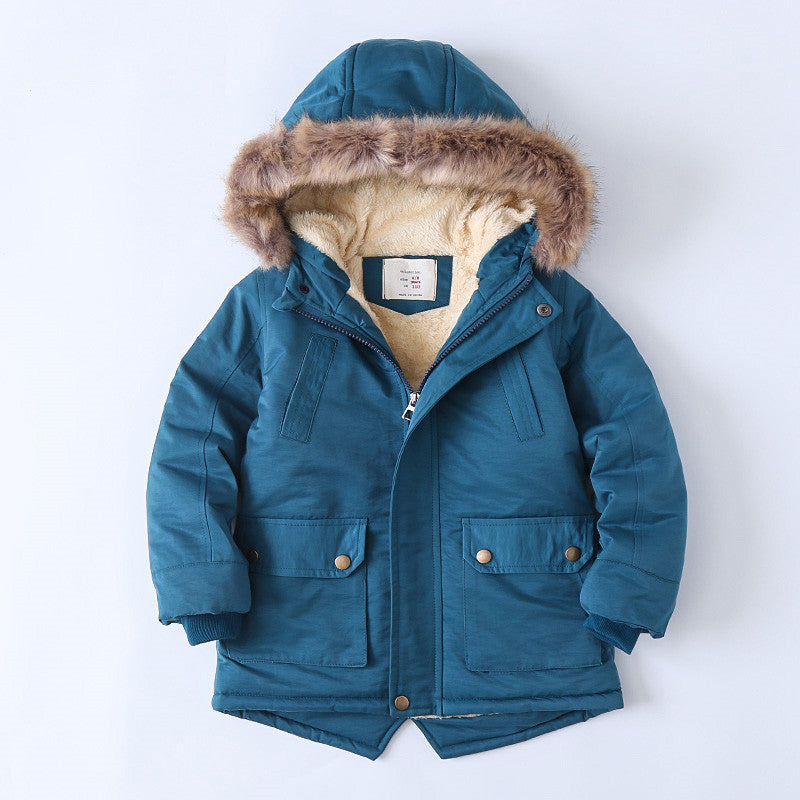 Fleece-Lined Hooded Padded Jacket – Boys & Girls