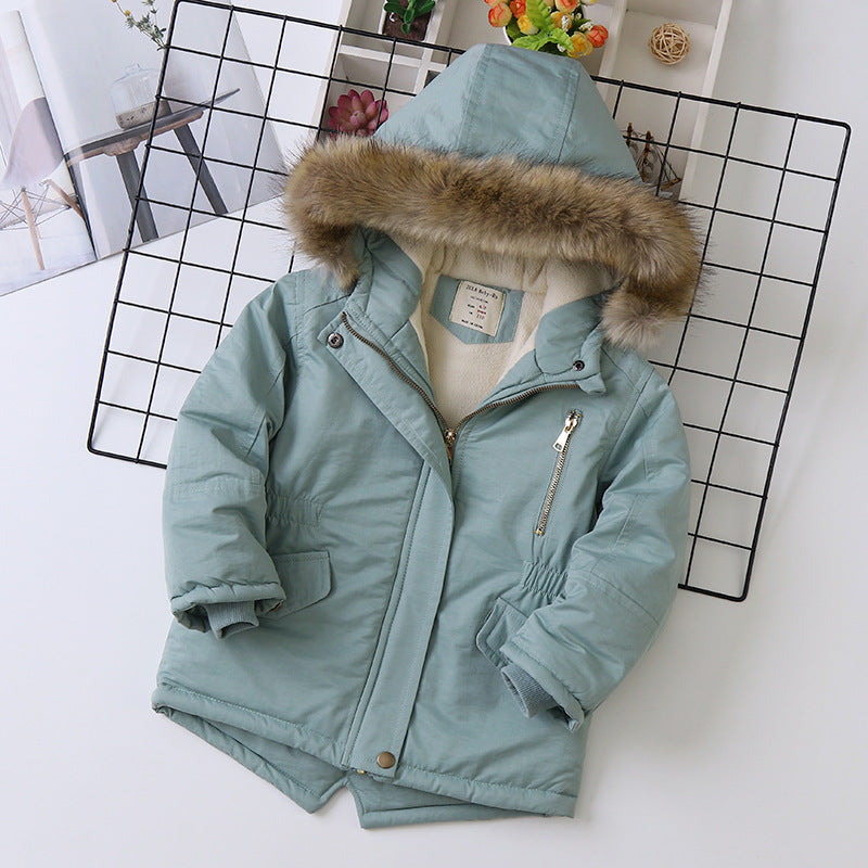 Fleece-Lined Hooded Padded Jacket – Boys & Girls
