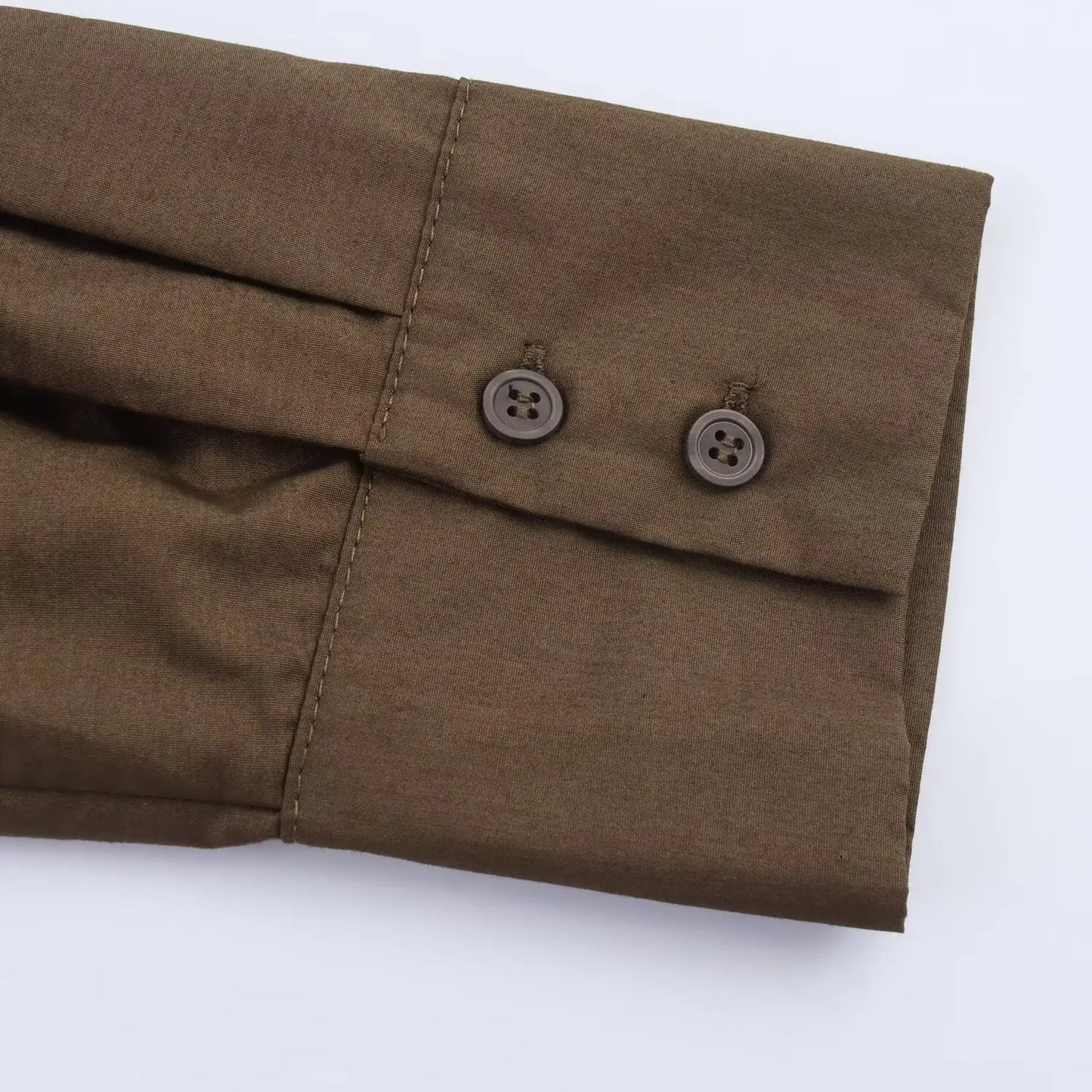 Vintage Solid Long Shirt Dress