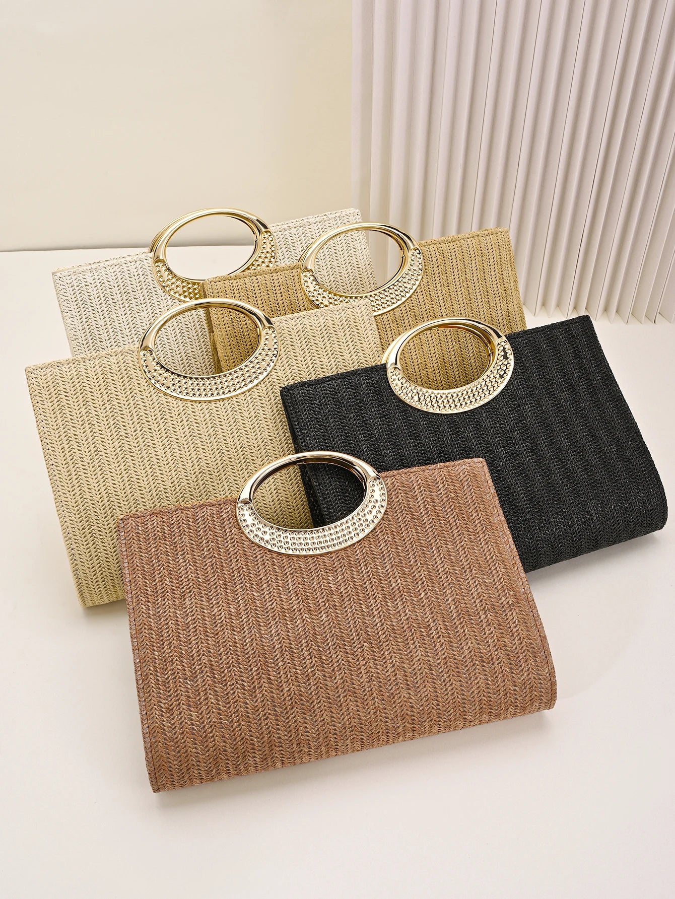 Women’s Woven Evening Bag – Crossbody & Clutch Handbag