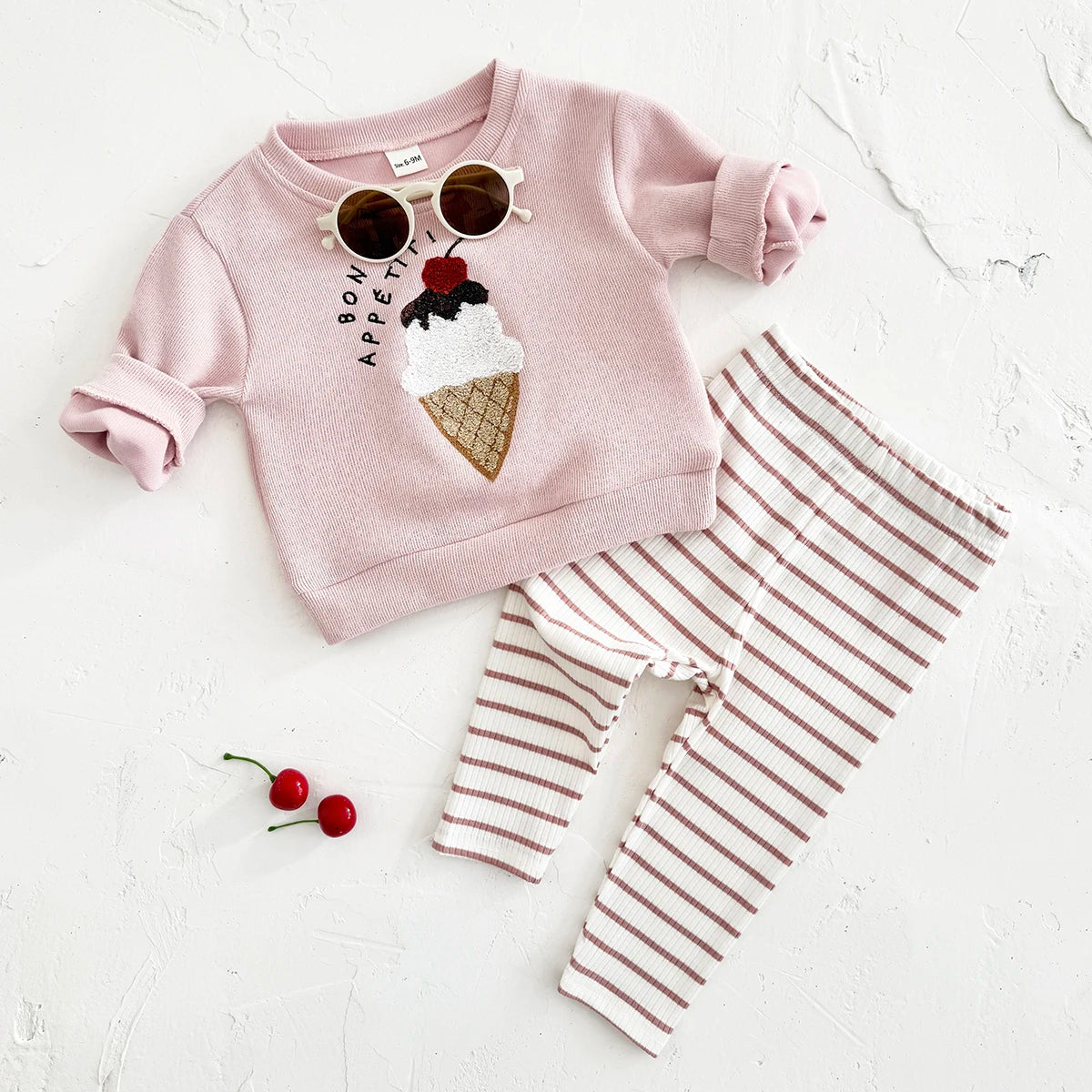 Toddler Girl Clothes – 2Pcs Pink Outfit Set (Top + Pants)