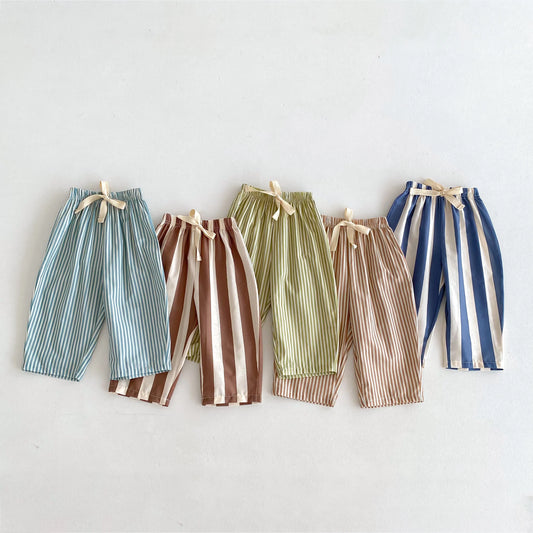 Fashion Striped Kids Trousers – Summer Casual Harem Pants