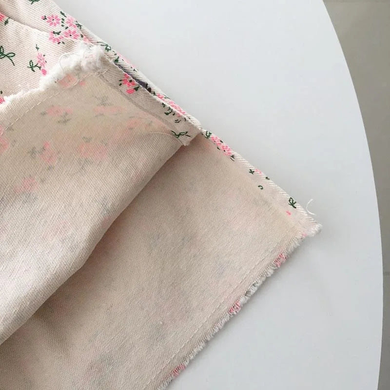 Pink Floral A-Line Skirt