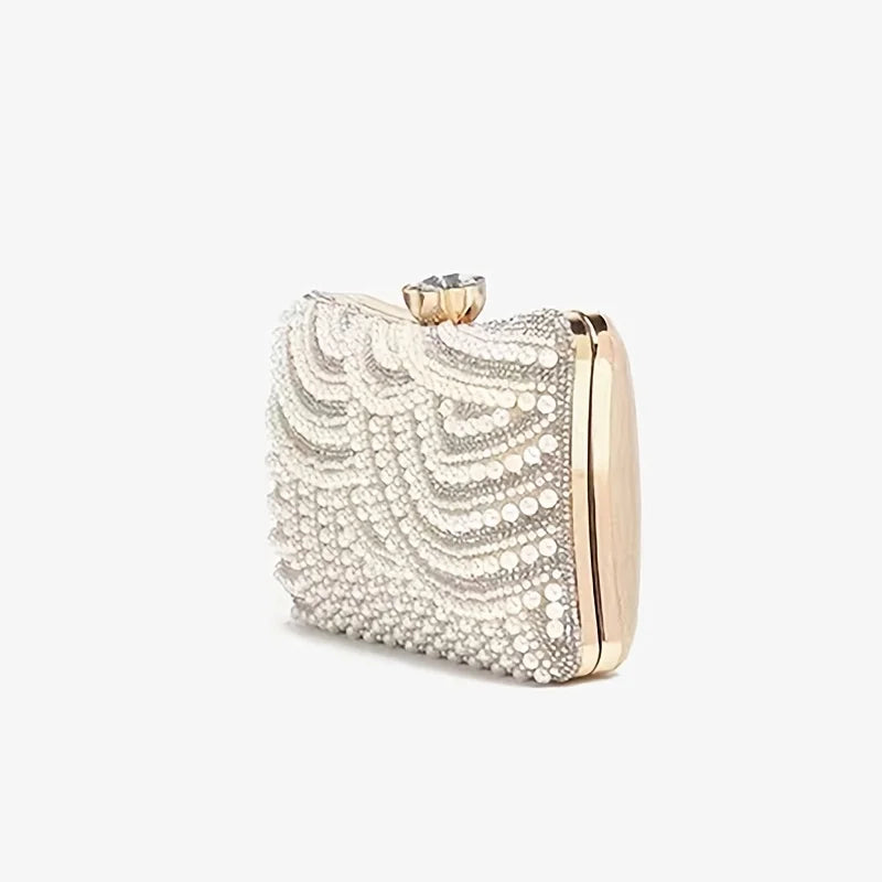 Women Elegant Pearl Clutch Bag