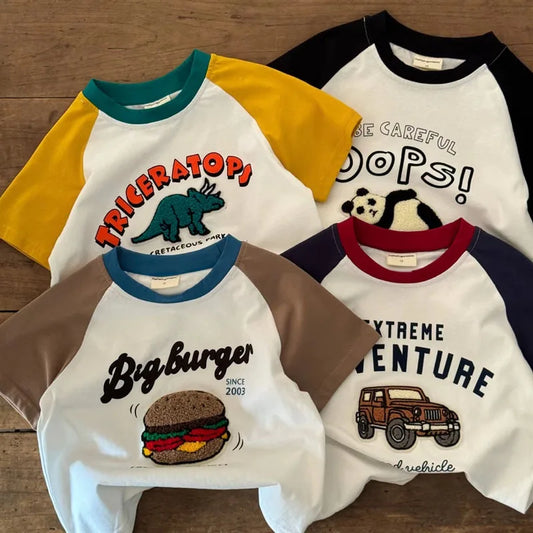 Pure Cotton Cartoon Boys T-shirt – Summer