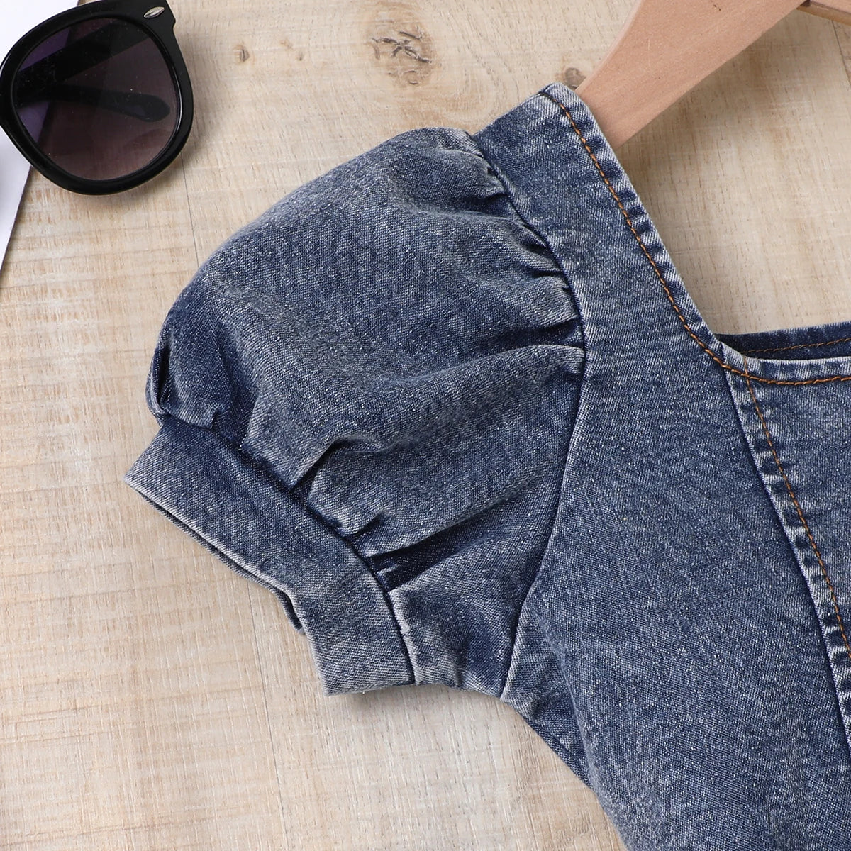 Stylish Denim Suit for Girls (Ages 3–7Y)