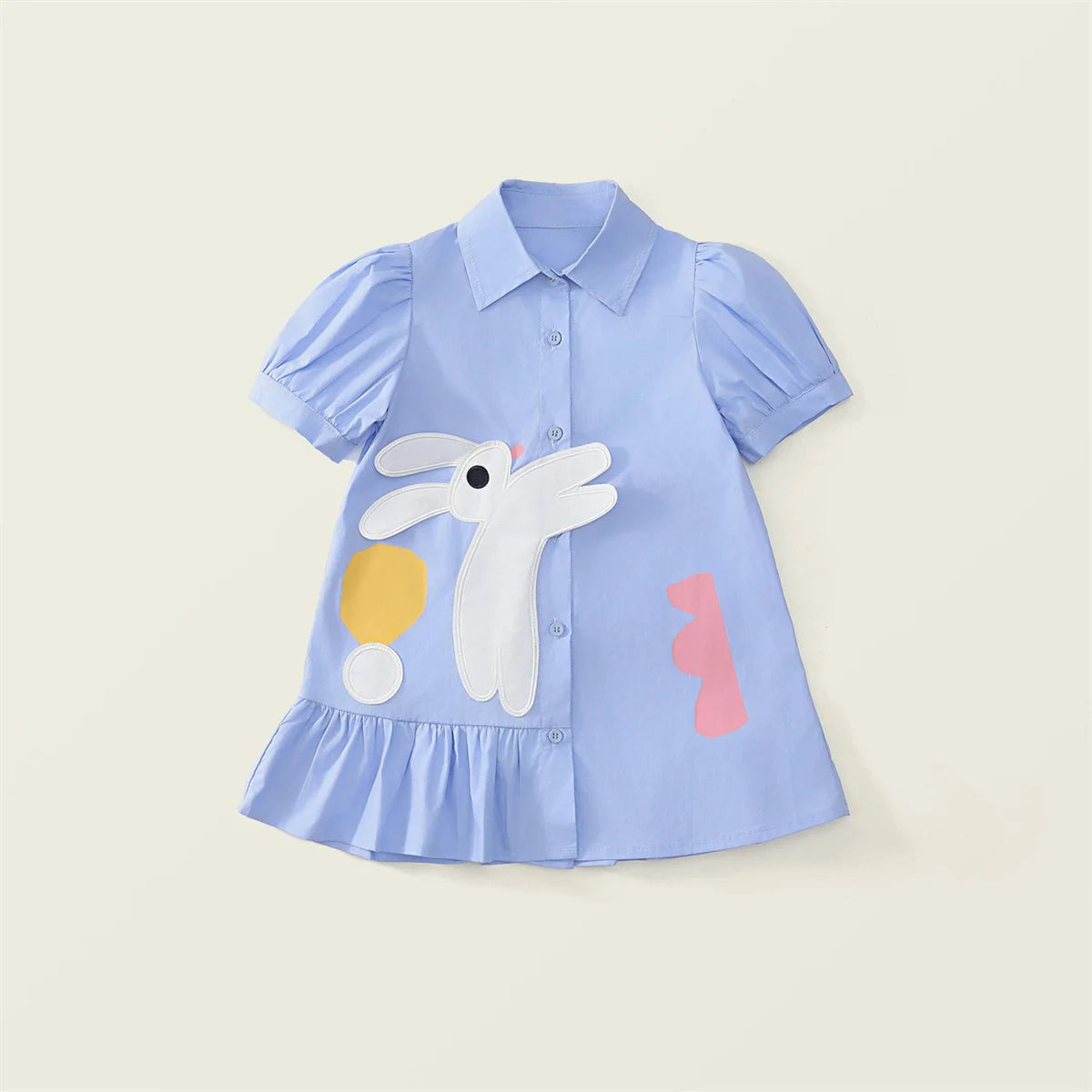 Girls Pink Rabbit Sweet Summer Dress