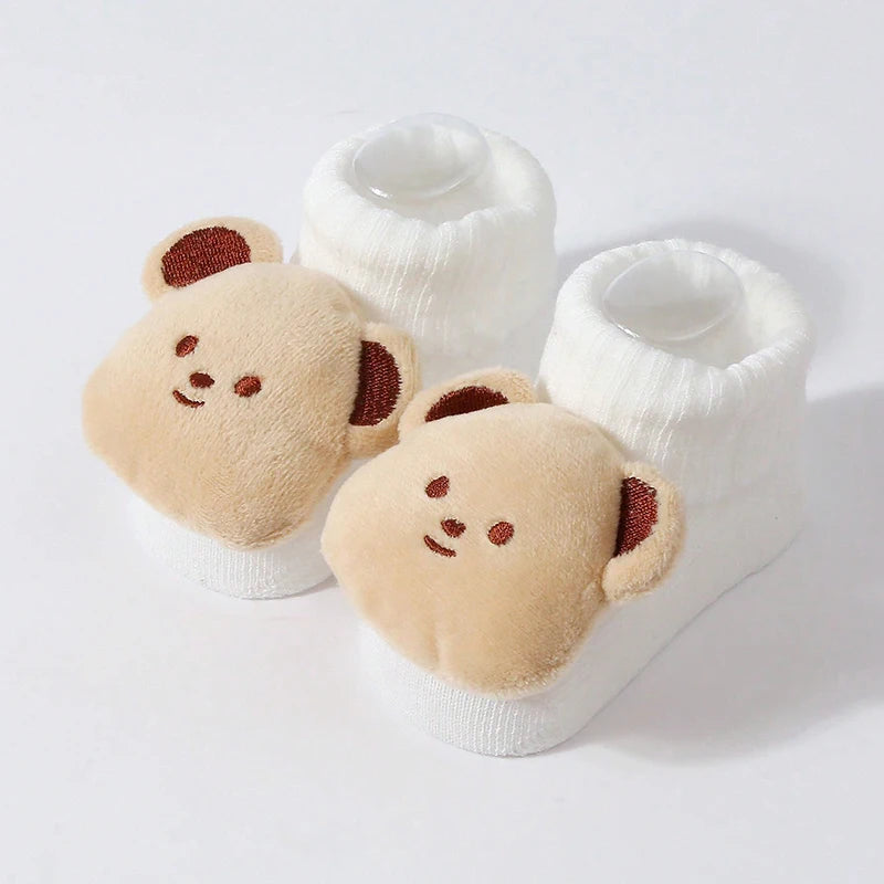 Baby Cartoon Cotton Socks (0–6 Months)